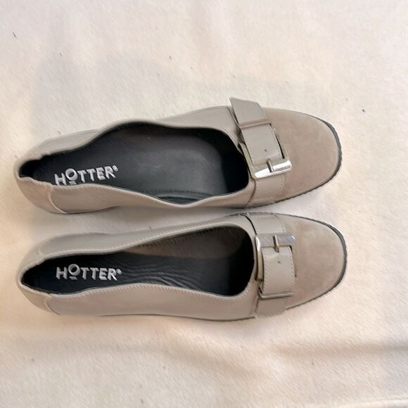 Hotter Taupe Mules with Buckle Detail - Picture 6 of 8